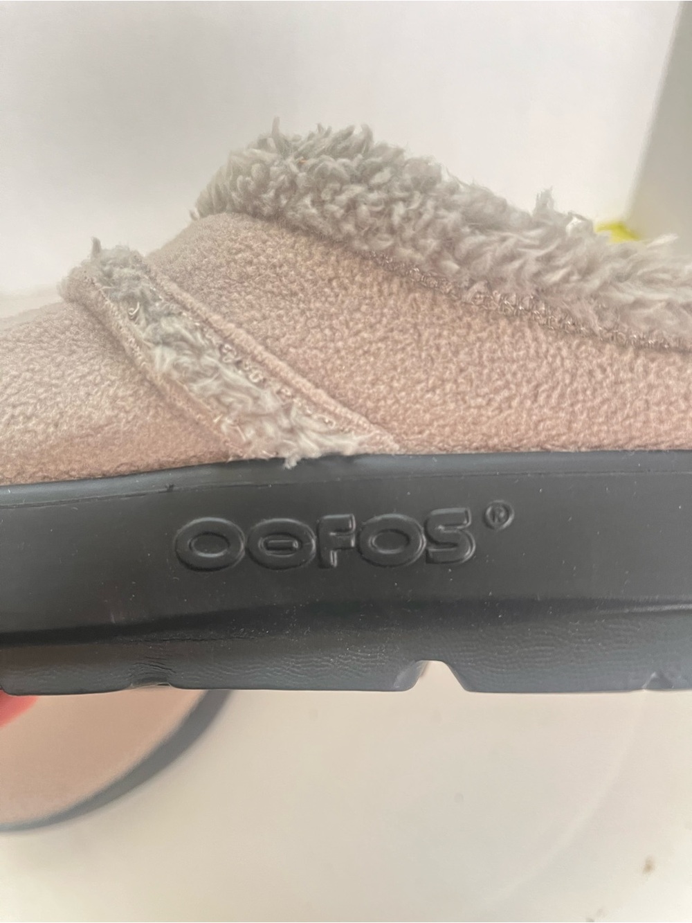 OOFOS OOCoozie Mule Recovery Sherpa Lined Slipper Womens 10.5 Beige Comfort - Picture 5 of 9